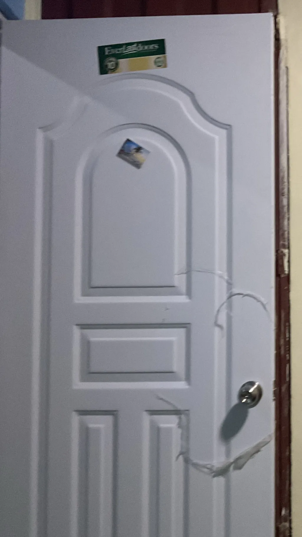 ai character: La puerta blanca background