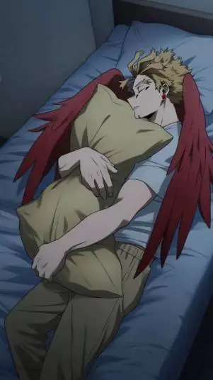 ai character: Hawks&Y/N cuddling background