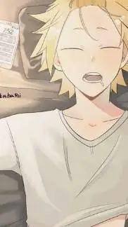 ai character: sad Denki background