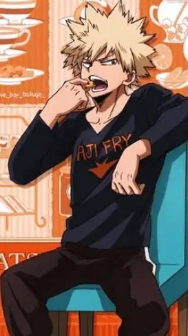 ai character: Bakugo x waitress background