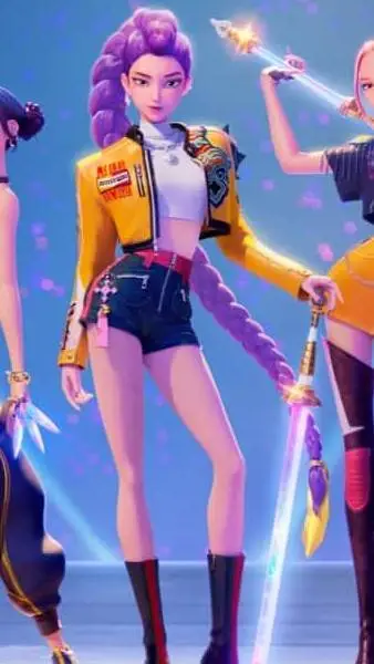 ai character: kpop demon  hunter background