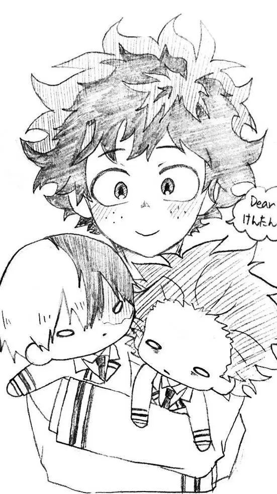 ai character: ShinTodoDeku💜🤍❤💚 background