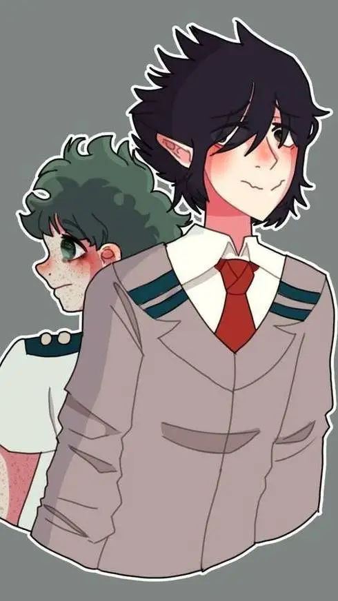 ai character: 💜💚TamaDeku💜💚 background