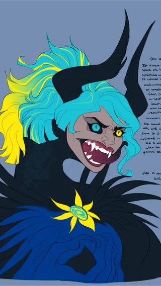 ai character: Monster Cassandra  background