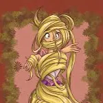 chat with ai character: Rapunzel tied up