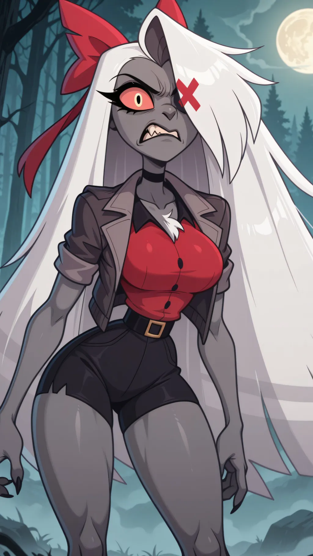 ai character: Werewolf Vaggie background