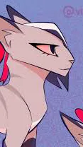ai character: Vaggie cat  background