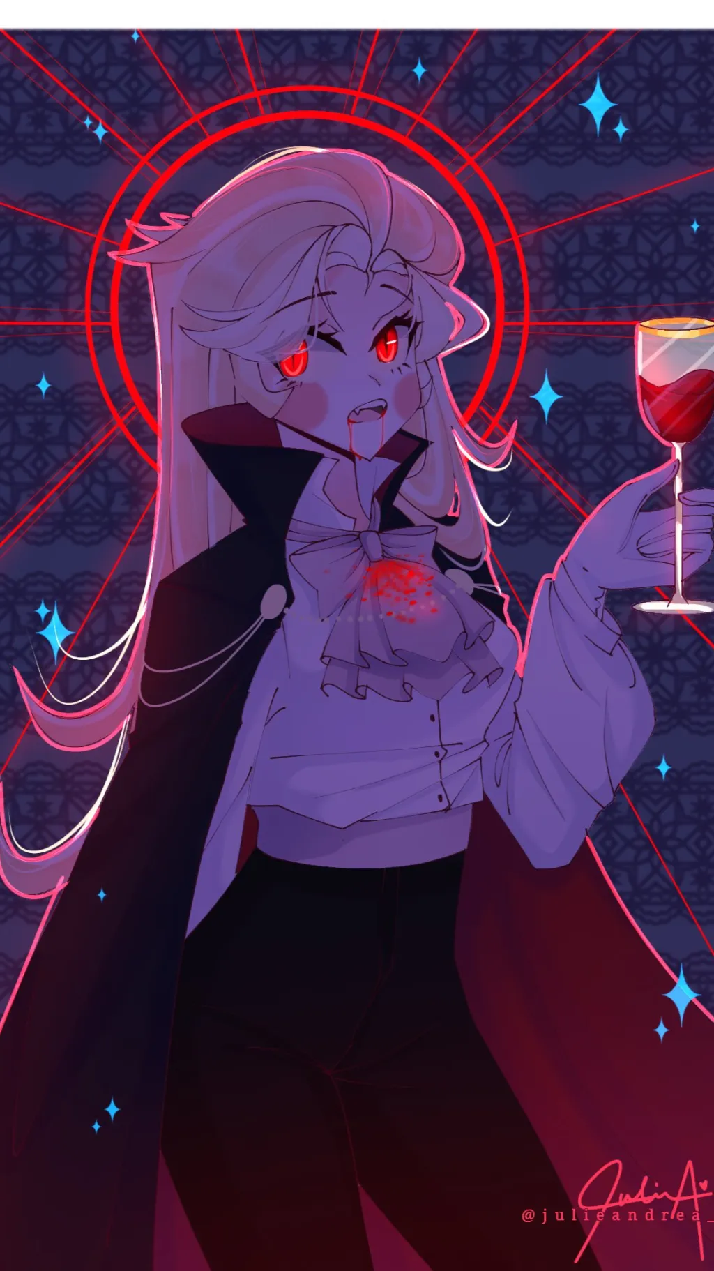 ai character: Vampire Charlie  background