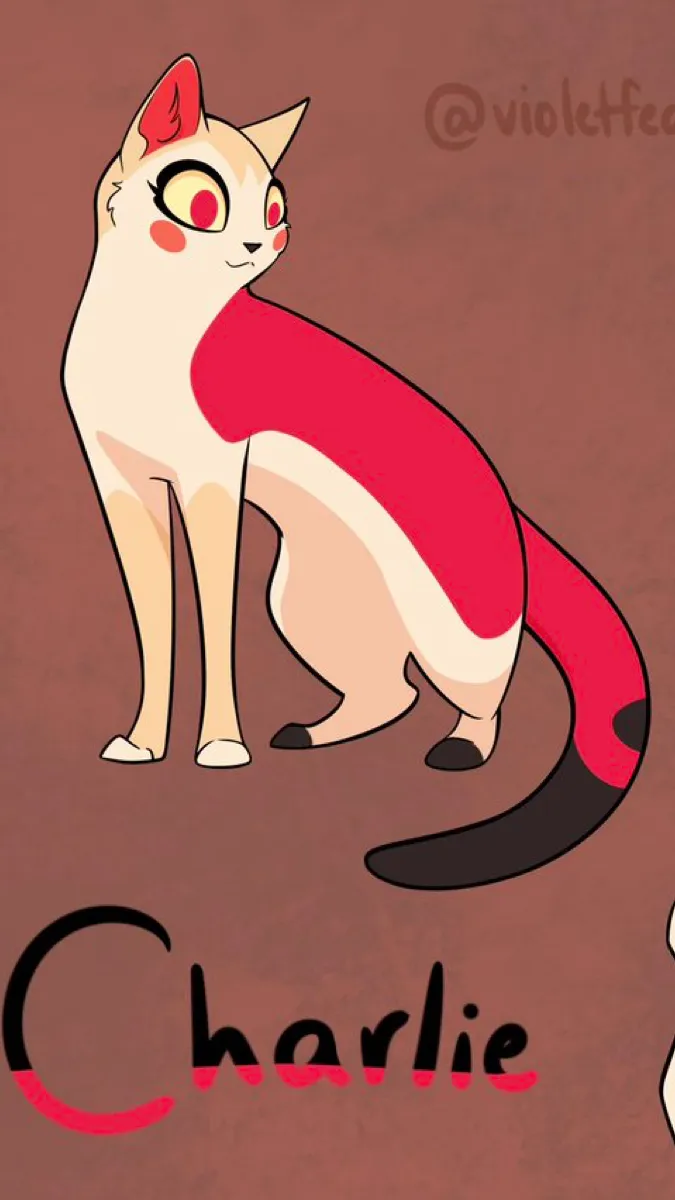 ai character: Charlie cat  background