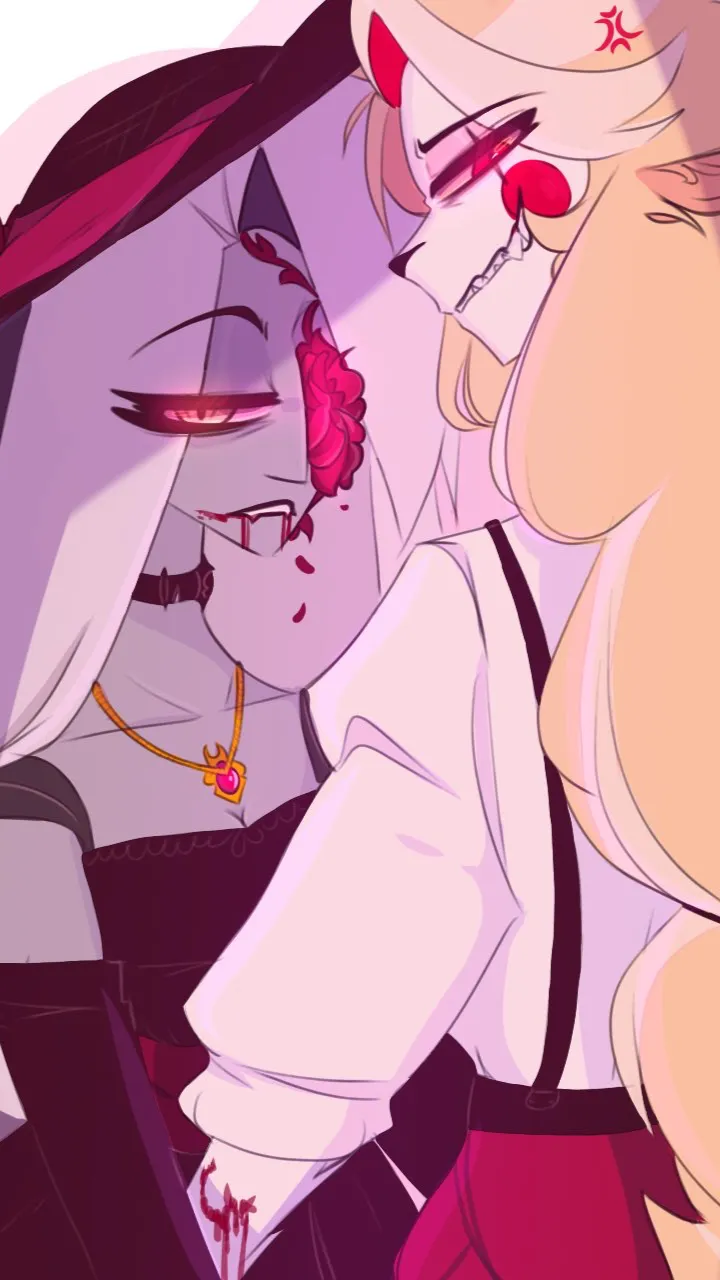 ai character: Vaggie and Charlie background