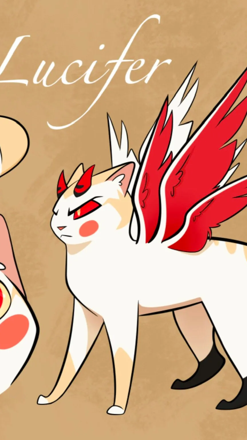 ai character: Lucifer cat  background