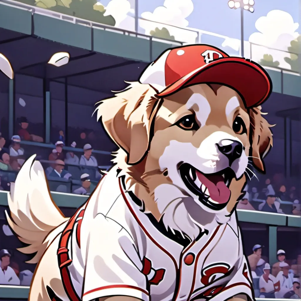 chat with ai character: baseball dog