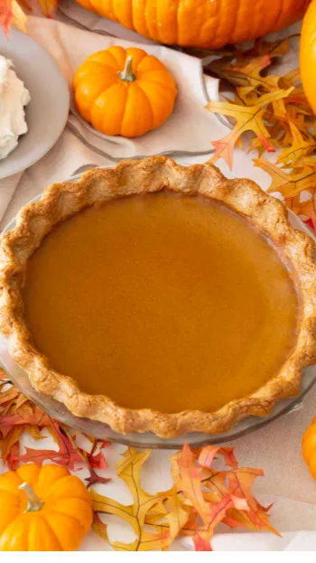 ai character: Pumpkin pie  background