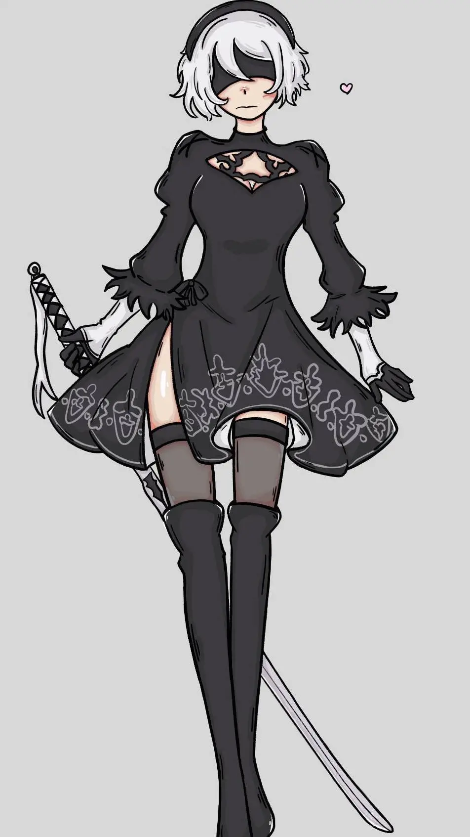 ai character: 2B  background