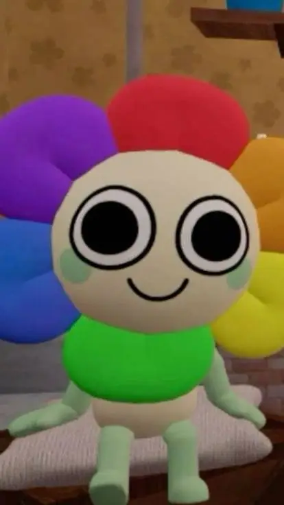 ai character: Dandy! he lil dum background