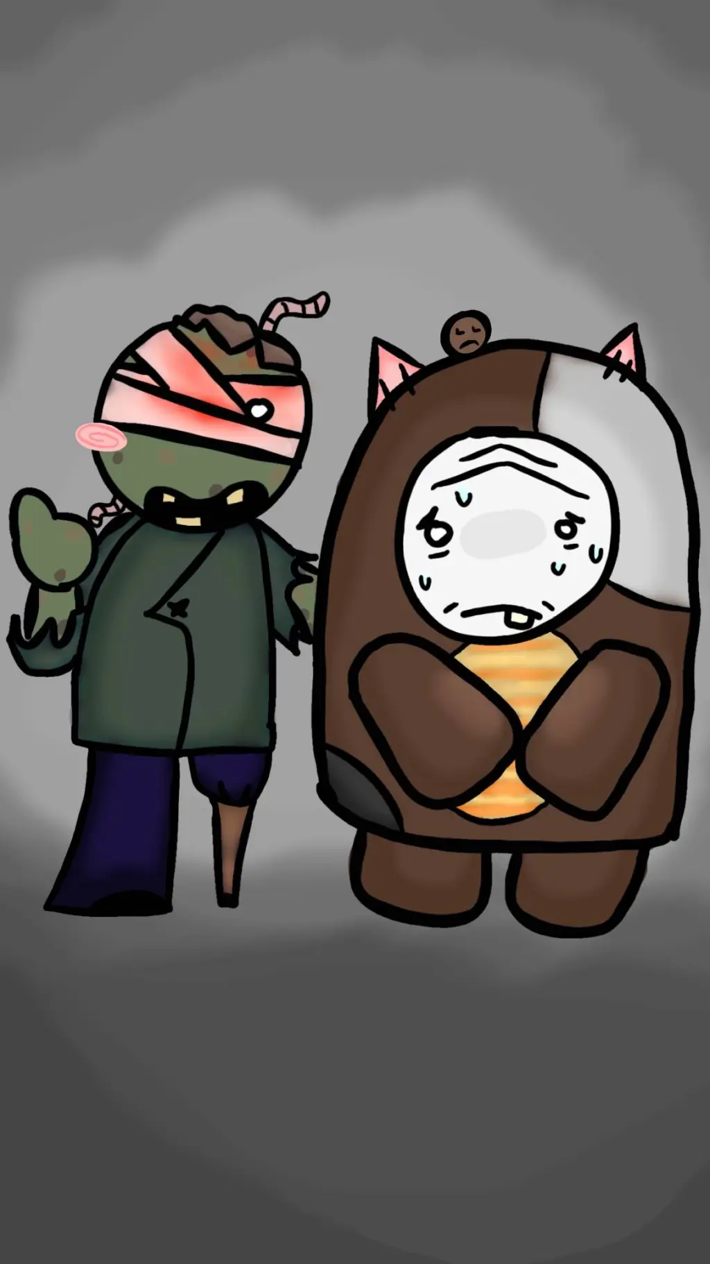 ai character: 🧠🦴Organ grinder🥩🫀 background