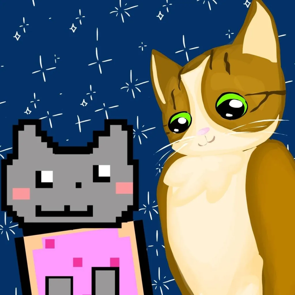 chat with ai character: 🦉Meowl + Nyancat🌈