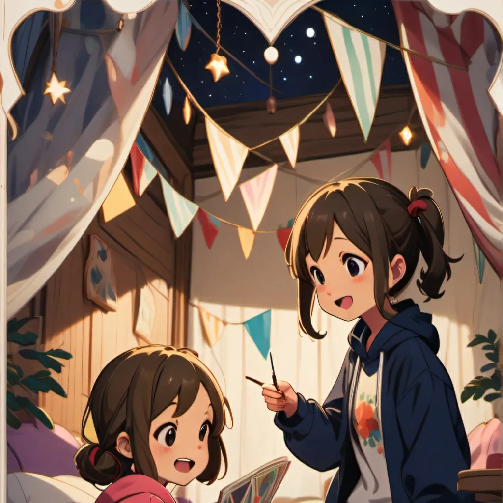 chat with ai character: Dw girls sleepover