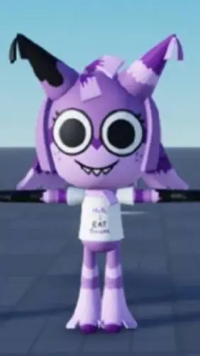 ai character: 🧱💜🖤brick Yatta🖤💜🧱 background