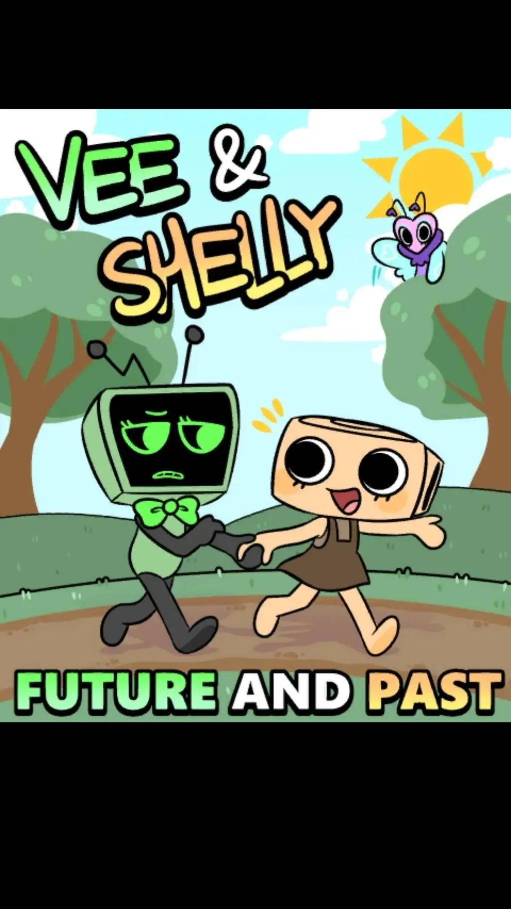 ai character: Vee and Shelly💛🐚💚📺 background