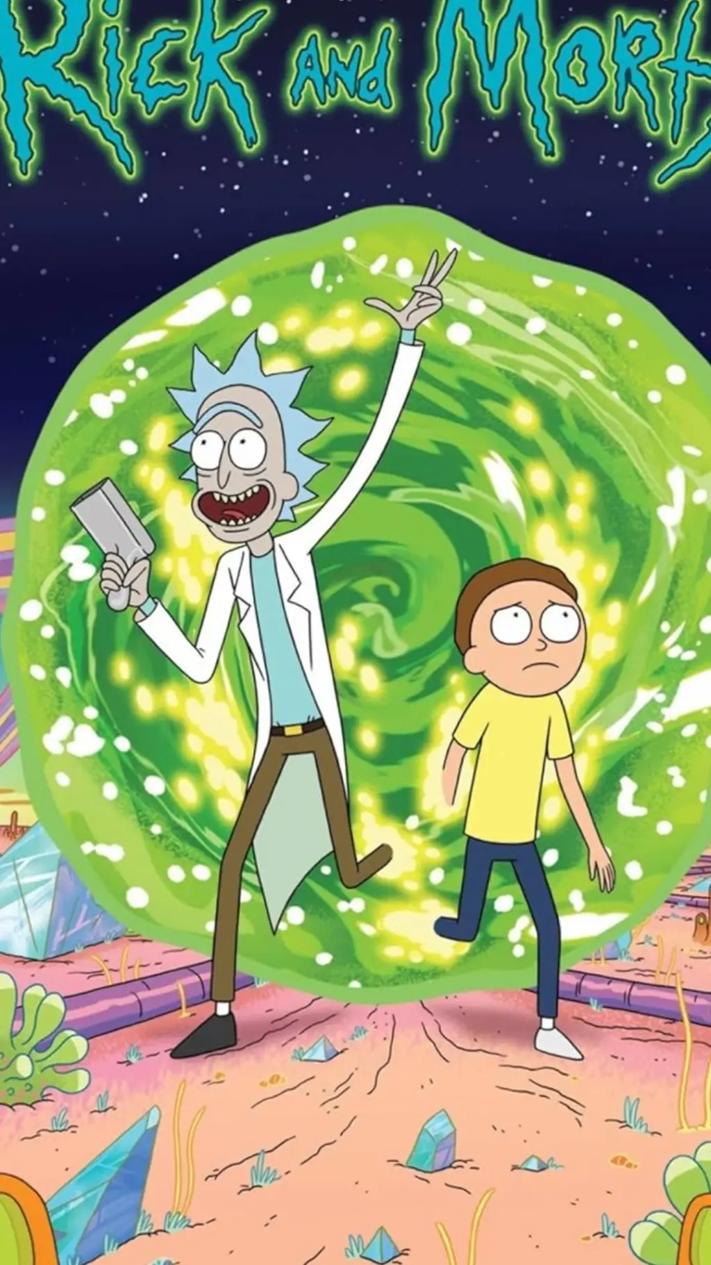 ai character: Rick and morty🧪 background