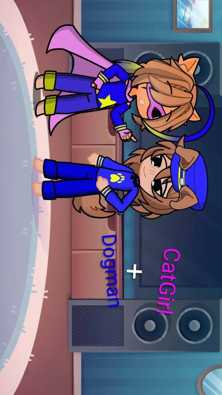 ai character: Catgirl and Dogman background