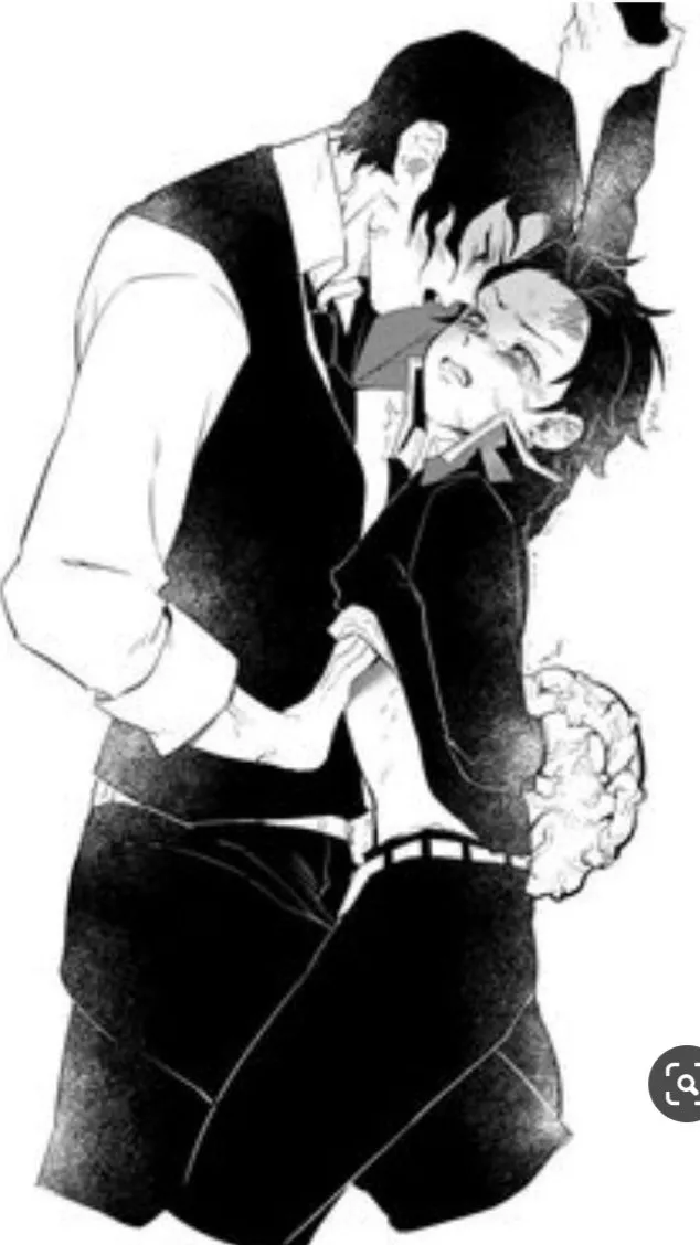 ai character: Muzan x Tanjiro  background