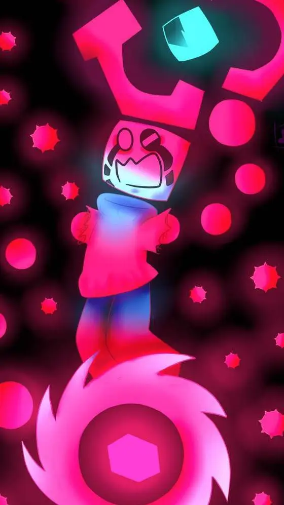 ai character: cube  background