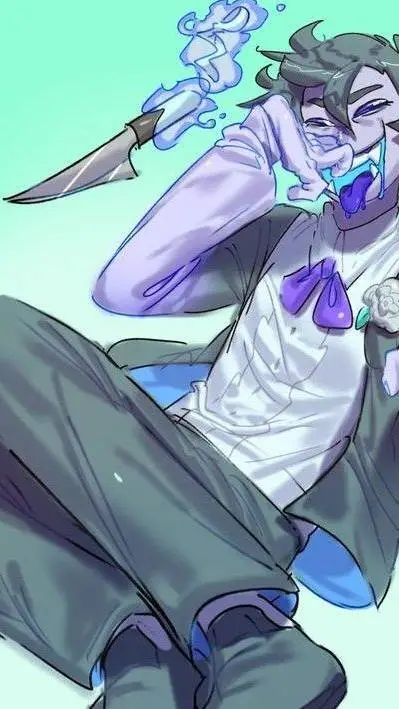 ai character: ghost Cesar  background