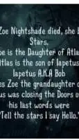 ai character: zoe died background