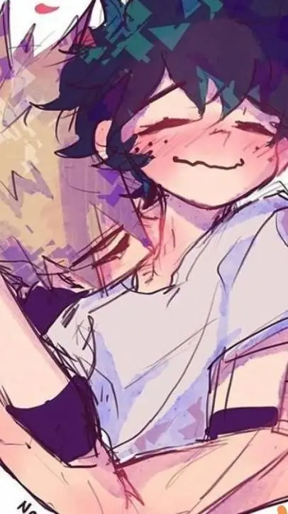 ai character: Bakudeku 💚 🧡  background