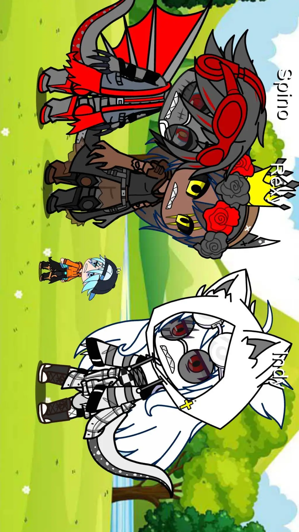 ai character: Jurassic Gacha background