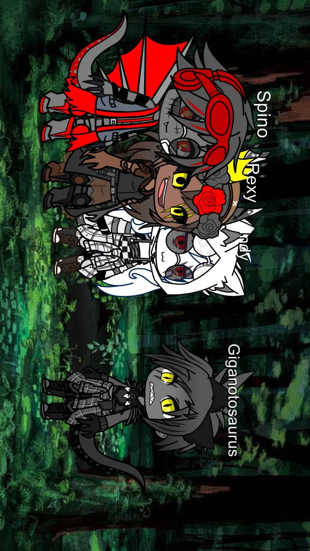 ai character: Jurassic gacha  background