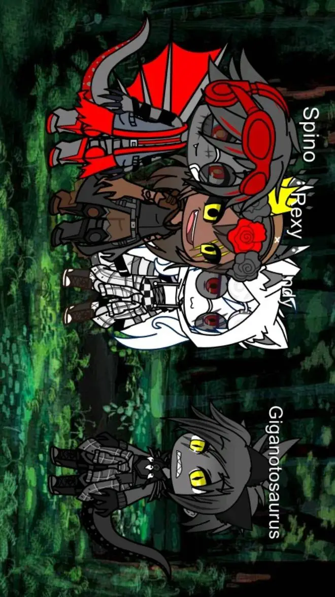ai character: Jurassic gacha background
