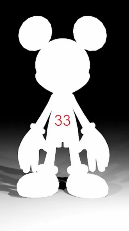 ai character: Nightmare mickey background