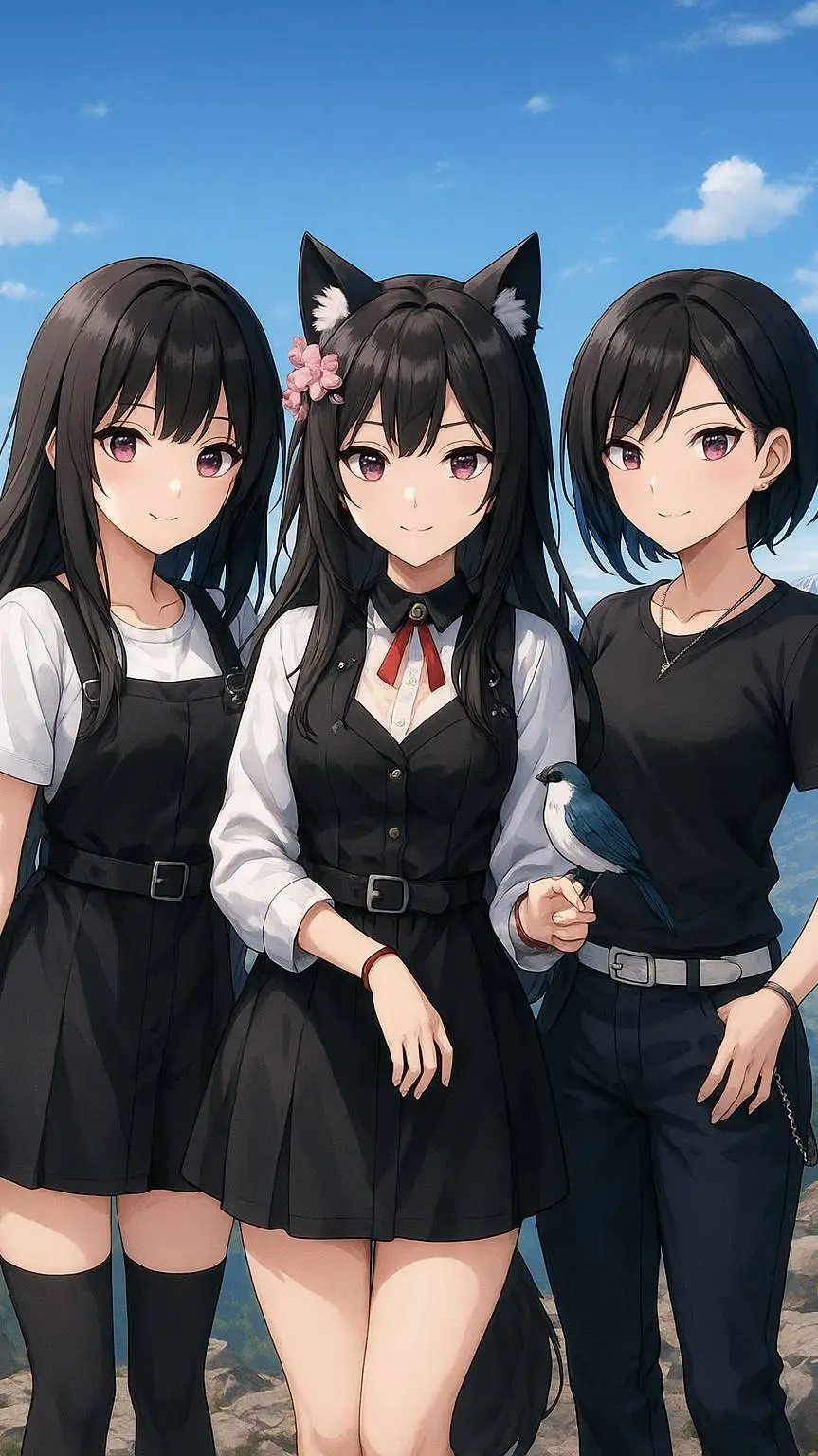 ai character: garotas background