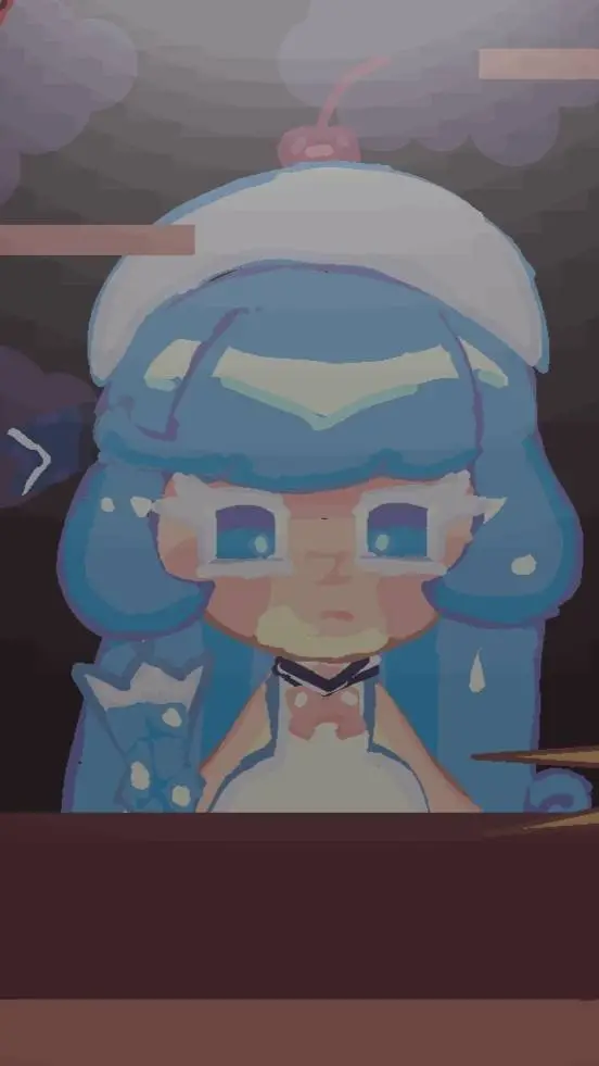 ai character: Cream soda cookie background