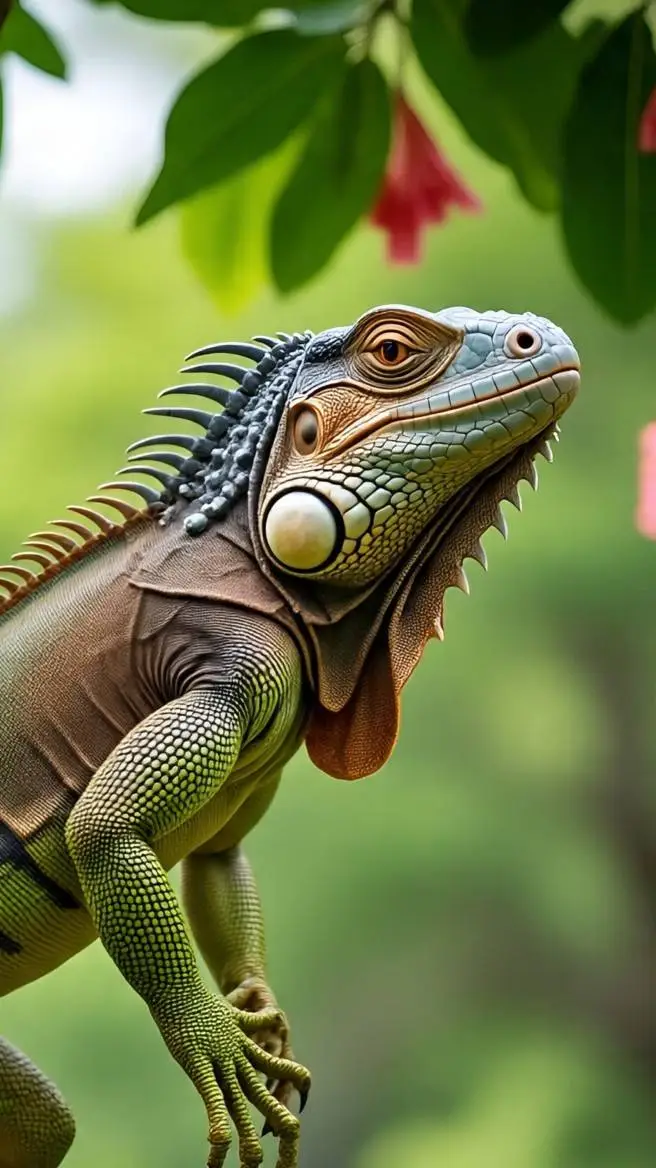 ai character: Iguana hembra background