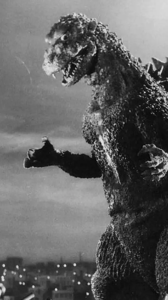 ai character: gojira(godzilla) background