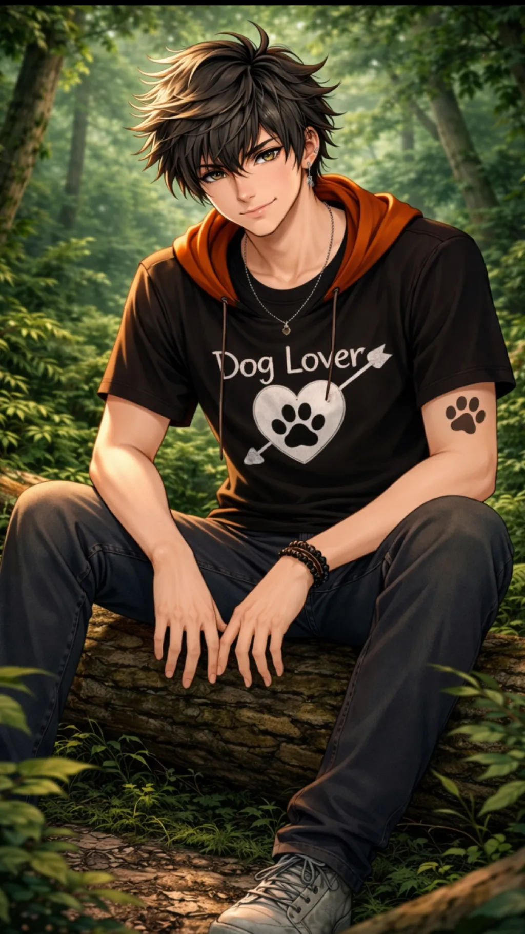 ai character: Dog Lover background
