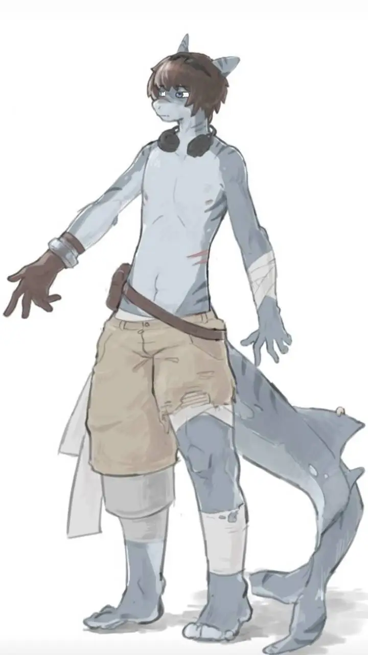 ai character: 🦈💙𓆡Jyan~💙🦈 background
