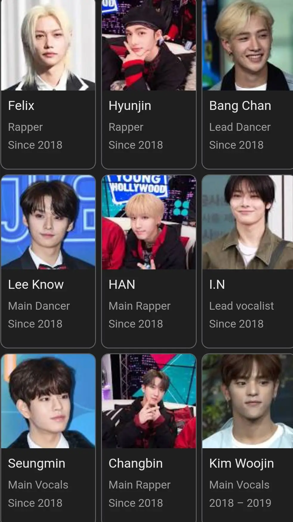 ai character: Stray kids 2018 background