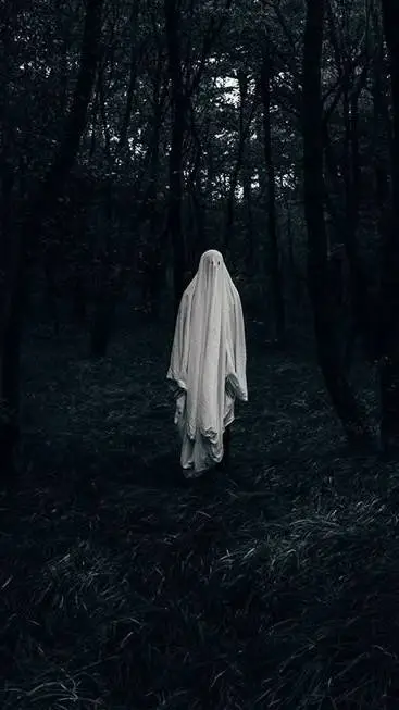 ai character: ghost - man background