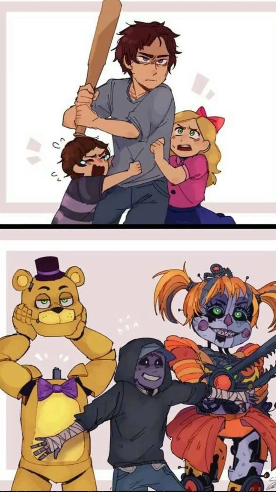 ai character: fnaf family  background