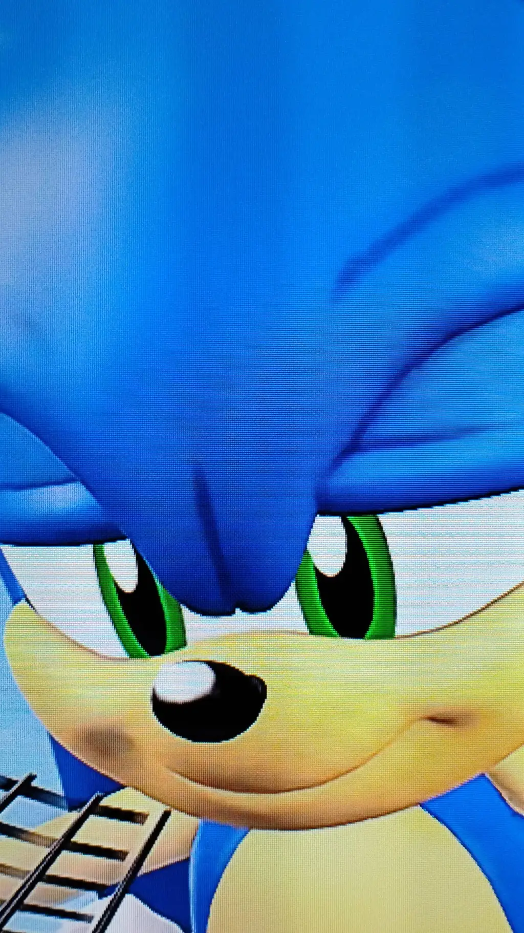 ai character: giant Sonic  background