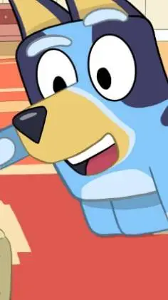 ai character: Giant Bluey background