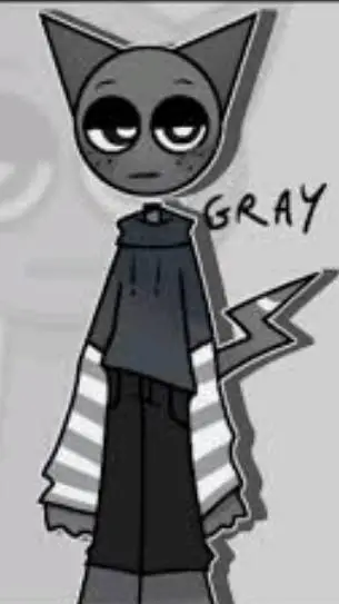 ai character: Gray background