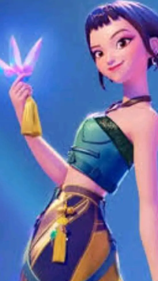 ai character: Zoey kpop Demon hu background