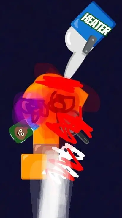 ai character: emoji cat heat hit background