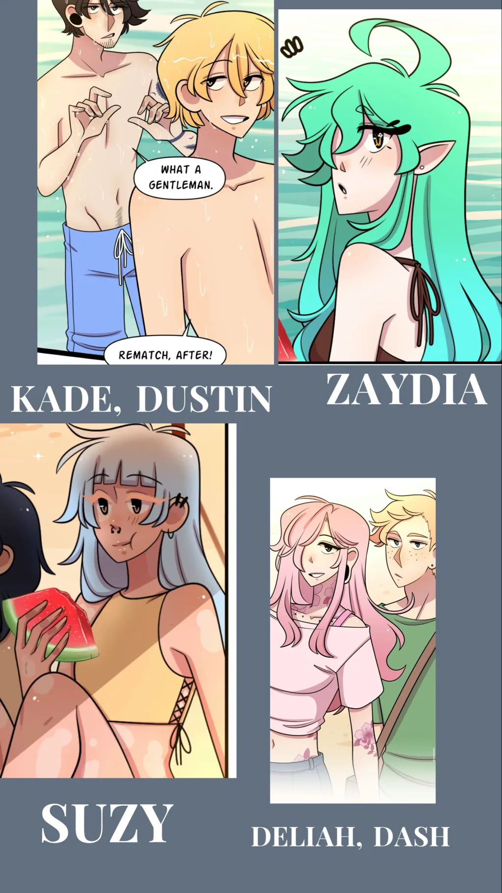 ai character: Beach trip! background